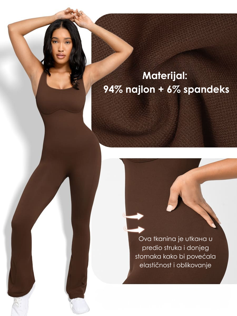 Liv™ Bešavni Slim Kombinezon sa Širokim Nogavicama