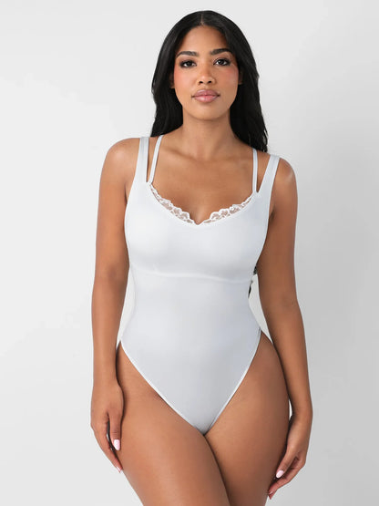 Gepard print čipkasti bodi s dubokim V, podesive trake, oblikovanje