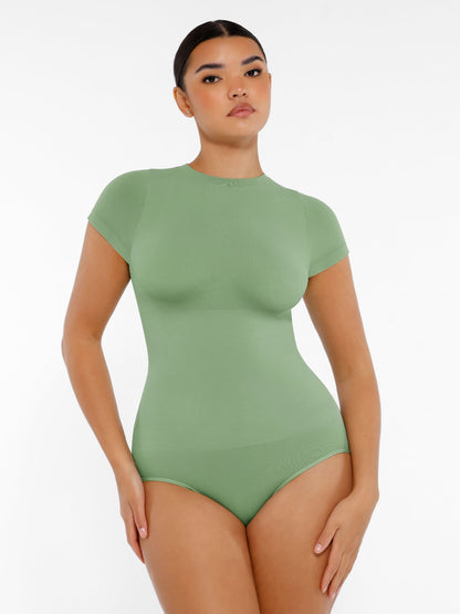 Feelingirl Seamless Ultra-Soft Crew Neck Bodysuit