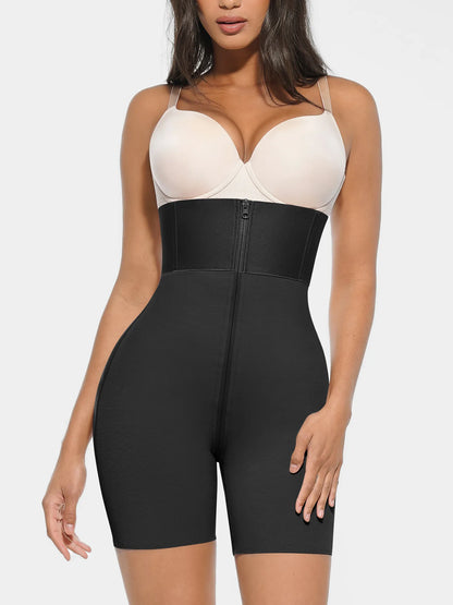 Feelingirl Wide Waistband Tummy Control Butt Lifting Shaping Shorts