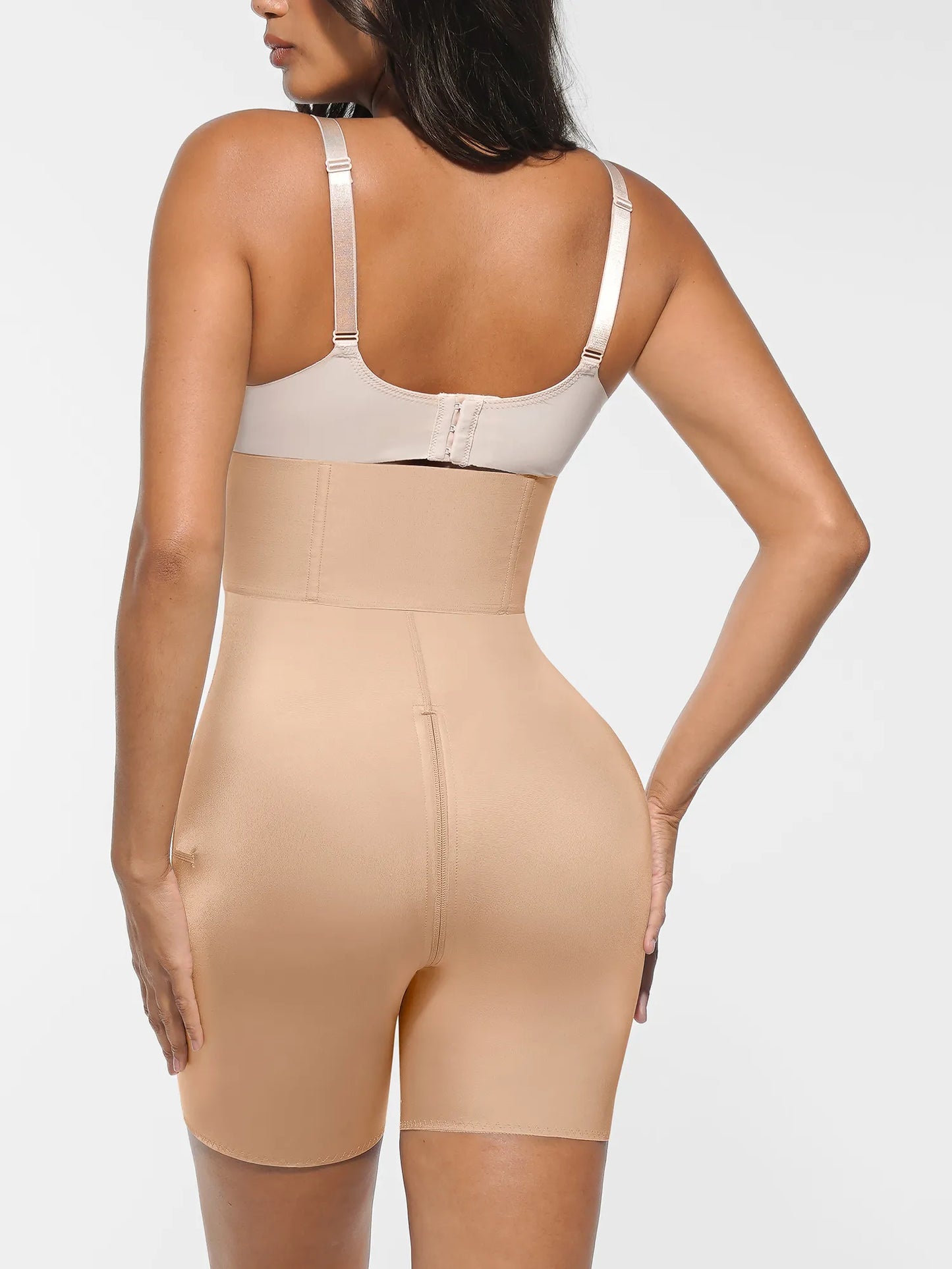 Feelingirl Wide Waistband Tummy Control Butt Lifting Shaping Shorts