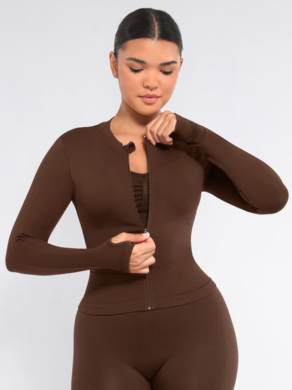 Feelingirl Seamless Long-Sleeve Workout Top