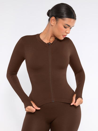 Feelingirl Seamless Long-Sleeve Workout Top