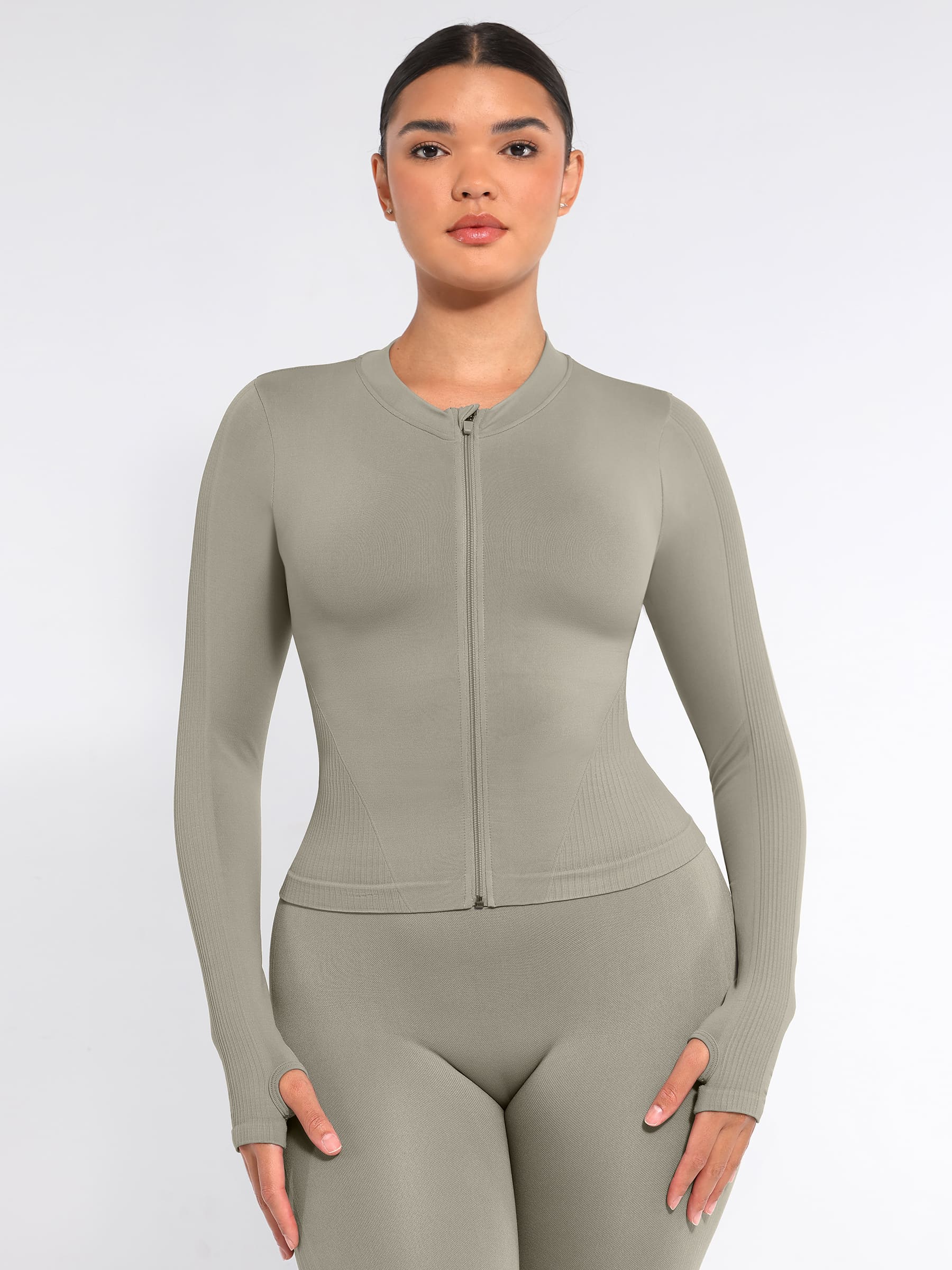 Feelingirl Seamless Long-Sleeve Workout Top