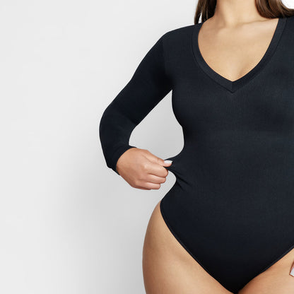 Emma V-Izrez Körperanzug mit Taillenkontrolle