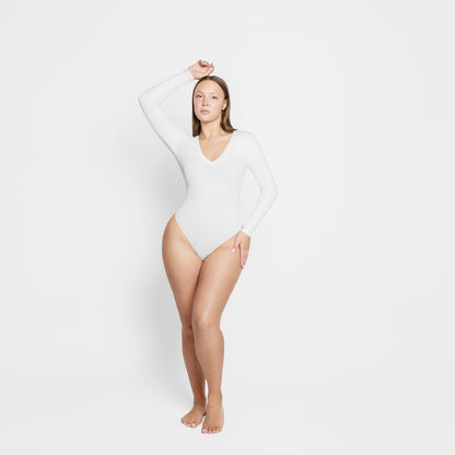 Emma V-Izrez Körperanzug mit Taillenkontrolle