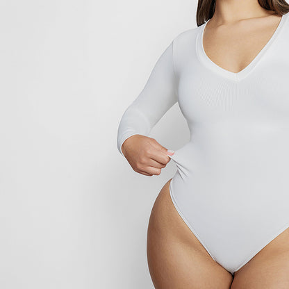 Emma V-Izrez Körperanzug mit Taillenkontrolle